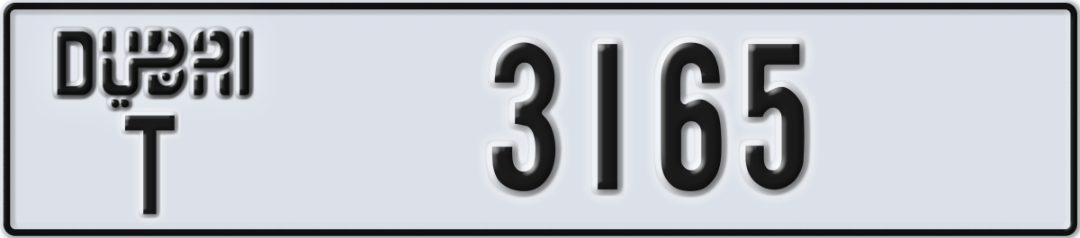 dubai License Plate Number 3244 Code T