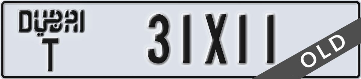 dubai License Plate Number 31X11 Code T