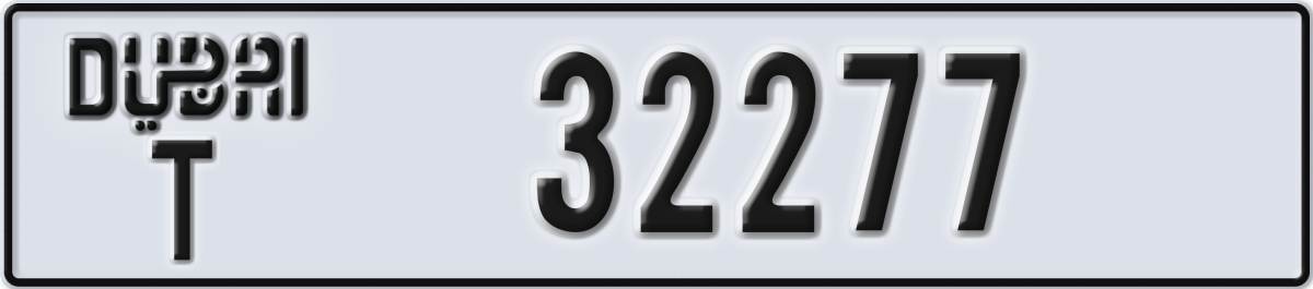 dubai License Plate Number 32277 Code T
