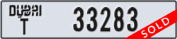 dubai - code - T - number -33283