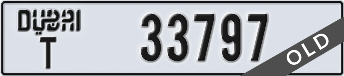 dubai License Plate Number 33797 Code T