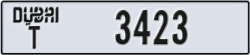 dubai - code - T - number -3423