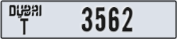 dubai - code - T - number -3562