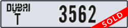 dubai - code - T - number -3562