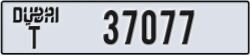 dubai - code - T - number -37077