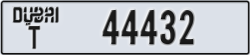 dubai - code - T - number -44432