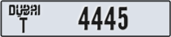 dubai - code - T - number -4445