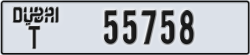 dubai - code - T - number -55758
