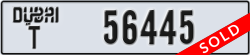 dubai - code - T - number -56445