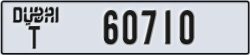 dubai - code - T - number -60710