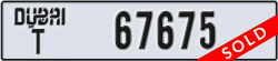 dubai - code - T - number -67675