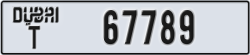 dubai - code - T - number -67789