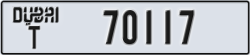 dubai - code - T - number -70038