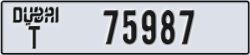 dubai - code - T - number -75987