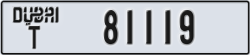 dubai - code - T - number -81119