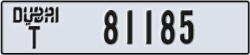 dubai - code - T - number -81185