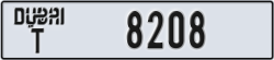 dubai - code - T - number -8208
