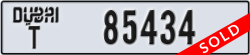 dubai - code - T - number -85434