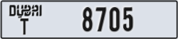 dubai - code - T - number -8705