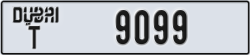 dubai - code - T - number -9099