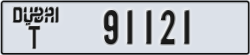 dubai - code - T - number -91121