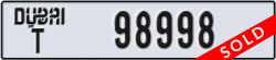 dubai - code - T - number -98998