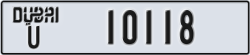 dubai - code - U - number -10118