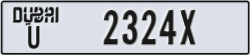 dubai - code - U - number -2324X