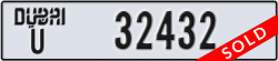 dubai - code - U - number -32432