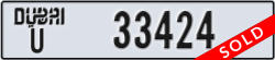 dubai - code - U - number -33424