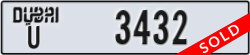 dubai - code - U - number -3432
