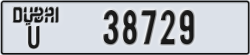 dubai - code - U - number -38729