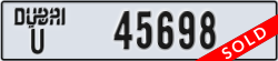 dubai - code - U - number -45698