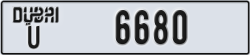 dubai - code - U - number -6680