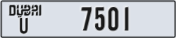 dubai - code - U - number -7501