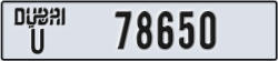 dubai - code - U - number -78650