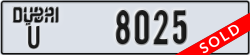 dubai - code - U - number -8025