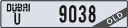 dubai - code - U - number -9038