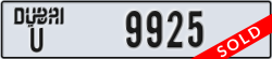 dubai - code - U - number -9925