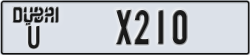 dubai - code - U - number -X210
