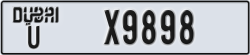 dubai - code - U - number -X9898
