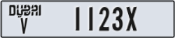 dubai - code - V - number -1123X