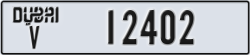 dubai - code - V - number -12402