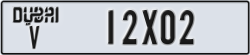 dubai - code - V - number -12X02