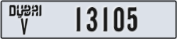 dubai - code - V - number -13105