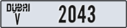 dubai - code - V - number -2043