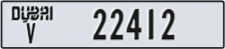 dubai - code - V - number -22412