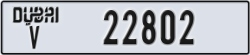 dubai - code - V - number -22802