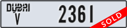 dubai - code - V - number -2361