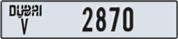dubai - code - V - number -2870